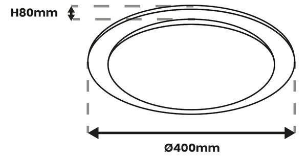 Stropní LED svítidlo Ontario, 1x LED 24w, 3000-6000k, w, s ovladačem