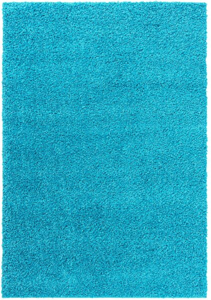 Kusový koberec Shaggy Tokyo tyrkysový 140x200cm