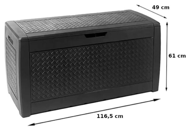 PROSPERPLAST Zahradní box BOXE MATUBA antracit 119cm - 310L