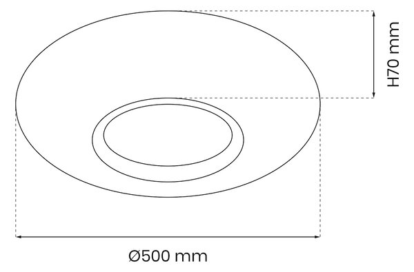Stropní LED svítidlo Tokyo, 1x LED 48w, 3000-6000k, w/g, s ovladačem