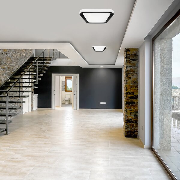 Stropní LED svítidlo Quadro, 1x LED 38w, 3000-6000k, b, s ovladačem
