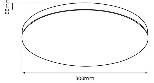 Stropní LED svítidlo Slimi, 1x LED 18w, 4000k, b