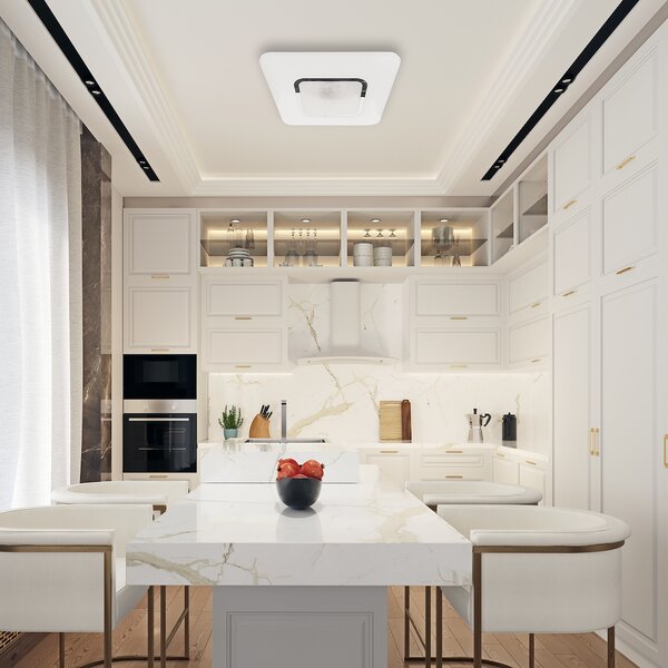 Stropní LED svítidlo Sparky Square, 1x LED 65w, 3000-6000k, w/ch, s ovladačem