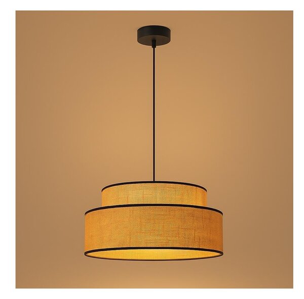 Lustr na lanku BOHO 1xE27/60W/230V pr. 40 cm béžová