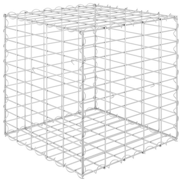 Gabionový vyvýšený záhon krychle ocelový drát 50 x 50 x 50 cm