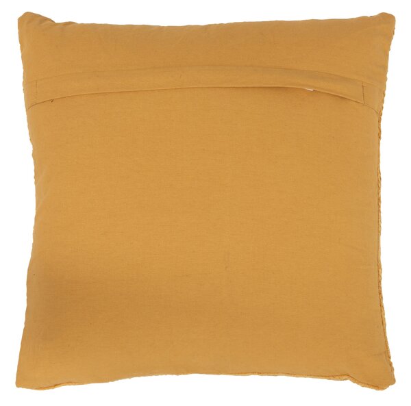 Okrový polštář zdobený ornamenty Fayola - 45*45 cm - J-Line by Jolipa