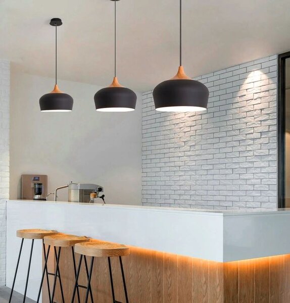 Toolight Samostatná závěsná stropní lampa Bari Black