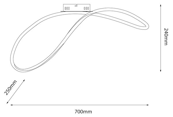 Stropní LED svítidlo Infinity, 1x LED 21w, 4000k, b