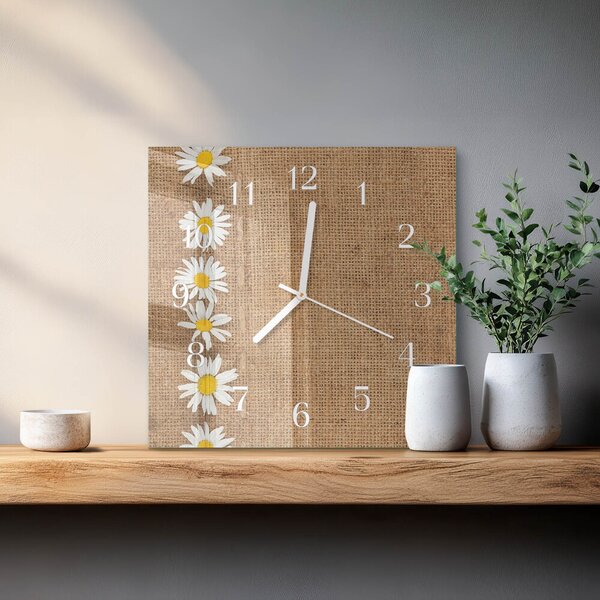 Skleněné hodiny Sedmikráska zskb-30x30-00058292