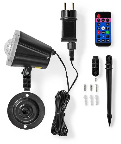 Nedis CLPR3 - LED Laserový projektor 6W/230V IP65 + dálkové ovládání