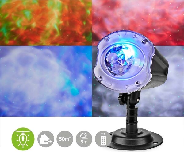 Nedis CLPR3 - LED Laserový projektor 6W/230V IP65 + dálkové ovládání