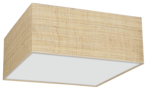 Stropní svítidlo Marshall Square, 1x ratanové stínítko, (bílé plexisklo), (50 cm)