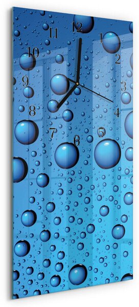 Skleněné hodiny vertikální Kapky zsppc-30x60-00170913