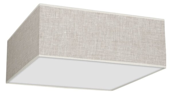 Stropní svítidlo Lino Square, 1x lněné stínítko, (bílé plexisklo), (50cm)