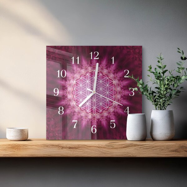 Skleněné hodiny Abstrakce zskb-30x30-00083838