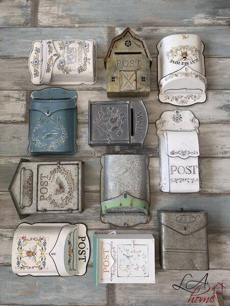 Šedá retro poštovní schránka Mail - 26*10*31 cm - Clayre & Eef