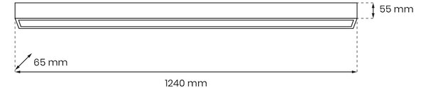 Stropní svítidlo Lungo, 1x černé kovové stínítko, (124 cm)