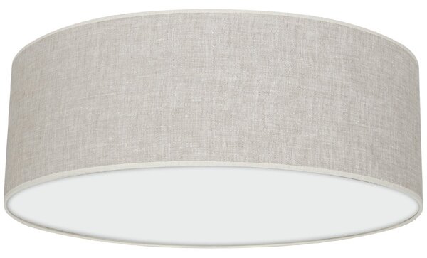 Stropní svítidlo Lino Round, 1x lněné stínítko, (bílé plexisklo), (fi 50cm)