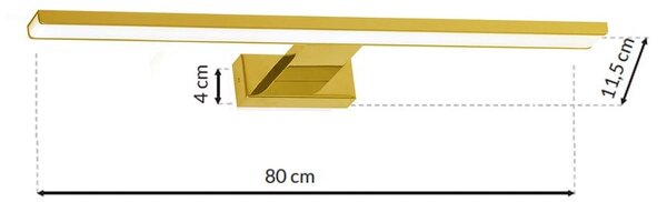Nástěnné LED svítidlo Shine1, 1x LED 15w, 4000k, (80 cm), g