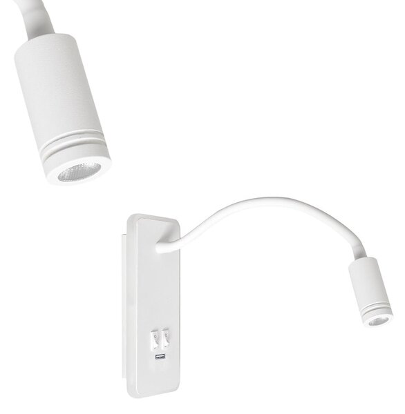 Nástěnné LED svítidlo Base, 1x LED 8+2w, 4000k, w, vypínač
