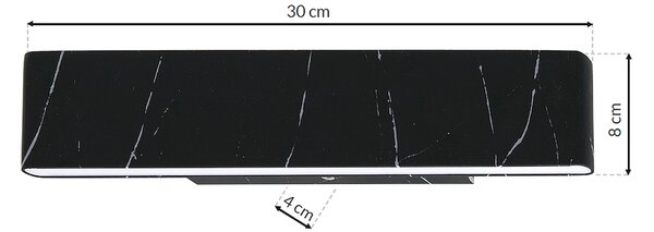 Nástěnné LED svítidlo Pierce, 1x LED 12w, 4000k, b