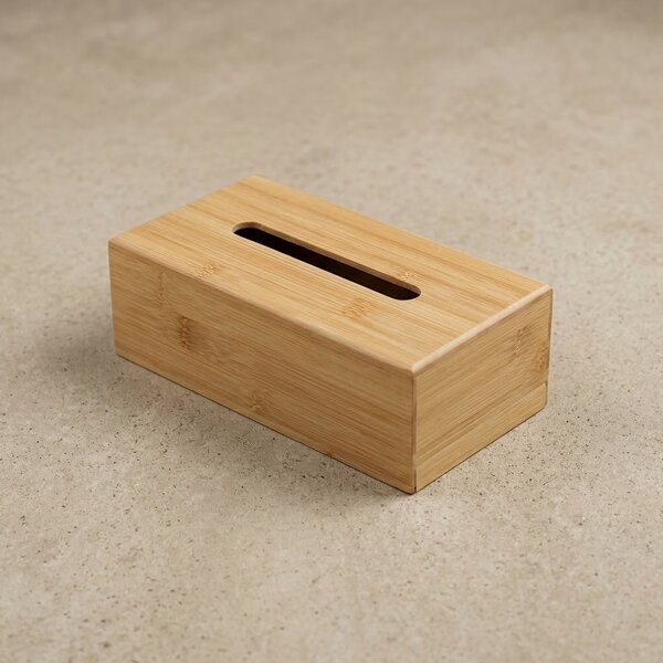 Bambusový box na kapesníky SOVO, 25 x 13 cm