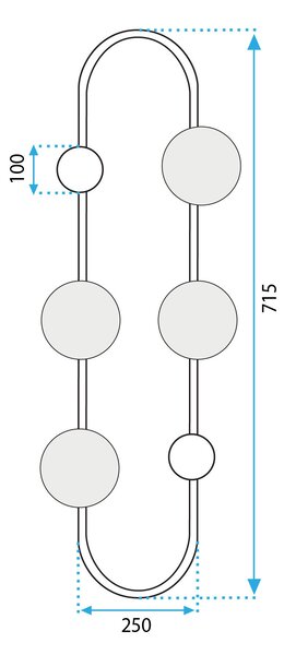 Toolight Nástěnné svítidlo APP1144-4W złota