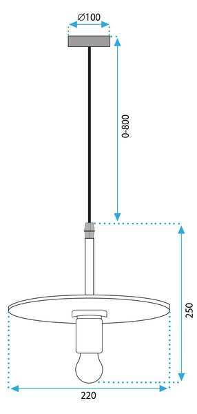 Toolight Závěsné svítidlo s APP1180-1CP