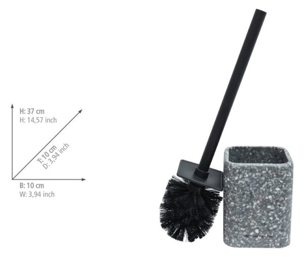 Šedá WC štětka z polyresinu Tom Tailor T-Terrazzo – Wenko