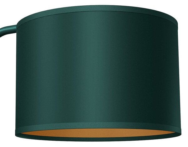 Nástěnné svítidlo Verde, 1x zelené textilní stínítko, gr