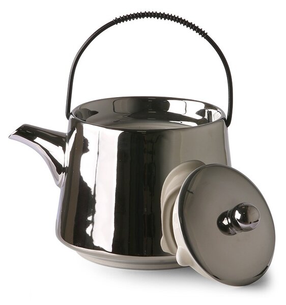 Stříbrná keramická ručně vyrobená konvička Bold & Basic - 0,7L - HKLIVING