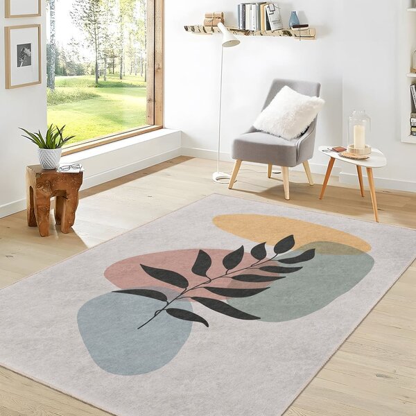 Krémový pratelný koberec 80x150 cm Illustrated Autumn – Mila Home