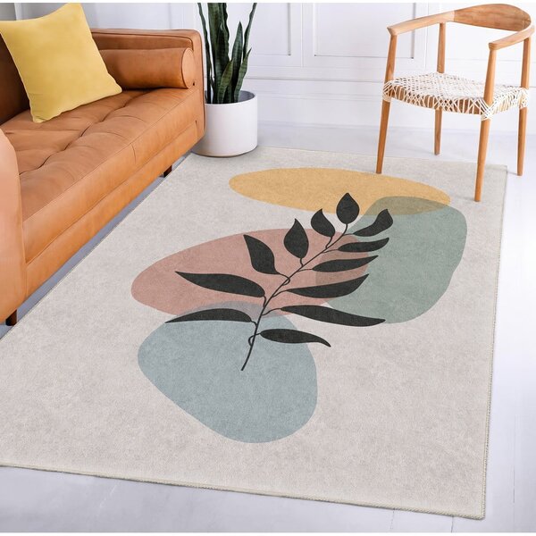 Krémový pratelný koberec 80x150 cm Illustrated Autumn – Mila Home