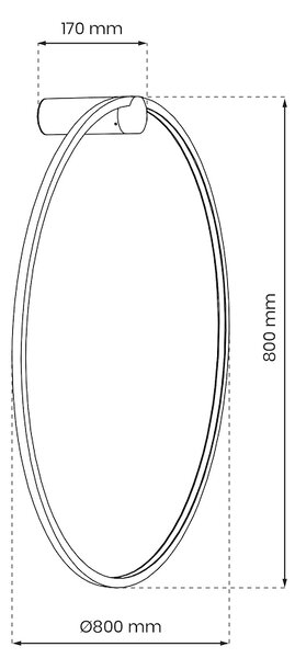 Nástěnné LED svítidlo Saturno, 1x LED 46w, 4000k, b