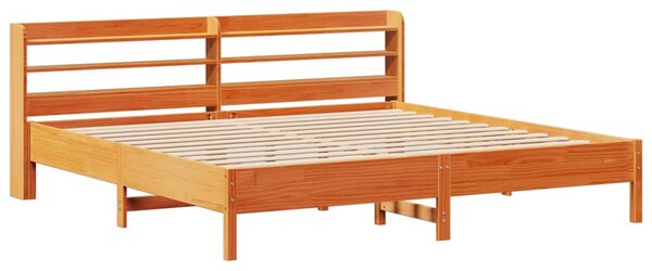 Postel bez matrace voskově hnědá 200 x 200 cm masivní borovice 3306878