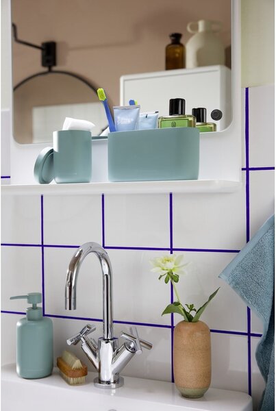 Zelený koupelnový organizér na vatové tampony z polyresinu Tom Tailor T-Color Bath – Wenko