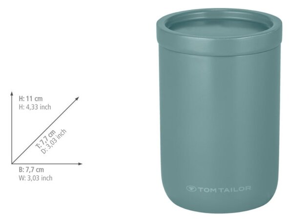 Zelený koupelnový organizér na vatové tampony z polyresinu Tom Tailor T-Color Bath – Wenko