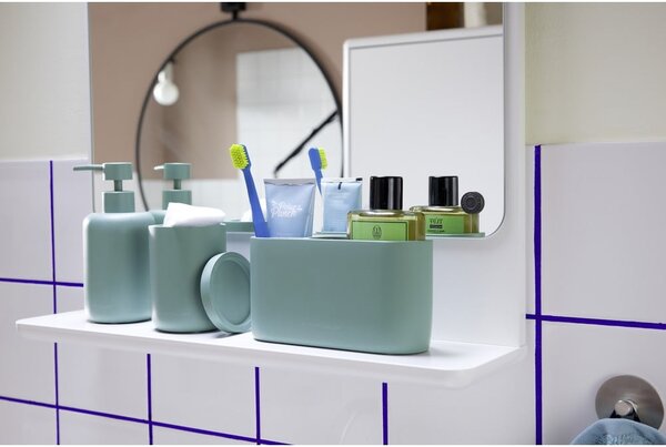 Zelený koupelnový organizér na vatové tampony z polyresinu Tom Tailor T-Color Bath – Wenko