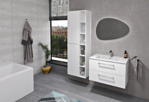 Sapho Sapho, Deska Rockstone 71x1, 2x46, 5cm, bílá mat, CRR071-0101
