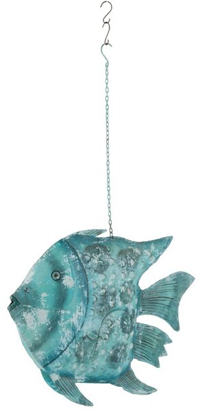 Modrý závěsný svícen veliká ryba Fish Sphere - 78*17*129 (64) cm