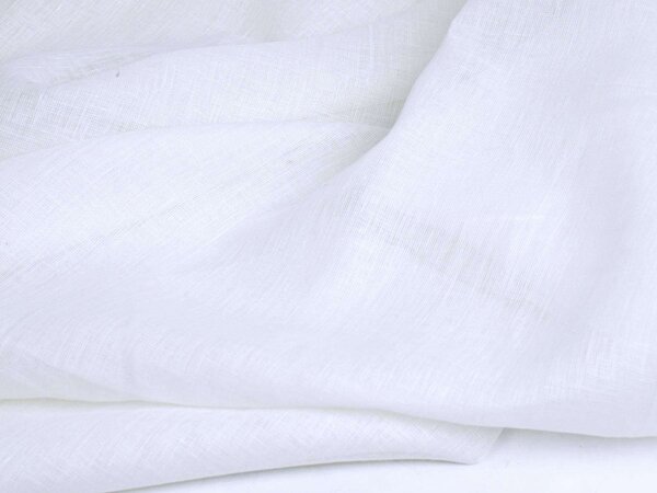 Snový svět Bílá len záclonová 80g/m2 - 50% len, 50%bavlna