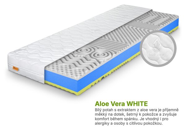 Wilsondo Pěnová matrace Favorit Plus 80x200 - potah Aloe Vera WHITE