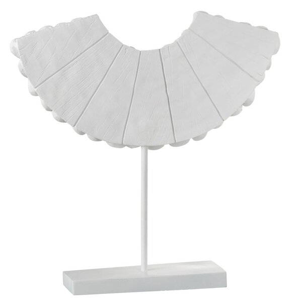 Bílá dekorace mušle na noze - 34*10*34 cm - J-Line by Jolipa