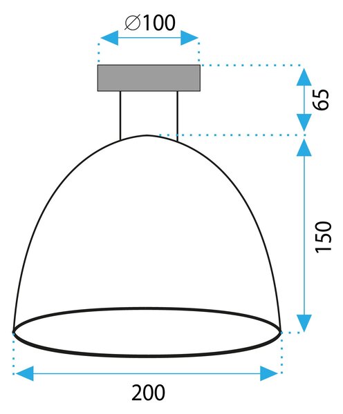 Toolight Stropní svítidlo APP1303-1C Black