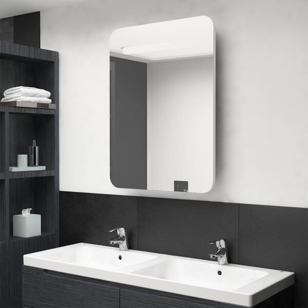 LED koupelnová skříňka se zrcadlem zářivě bílá 60 x 11 x 80 cm