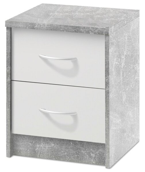 Noční stolek OPTIMUS 38-009 bílá/beton