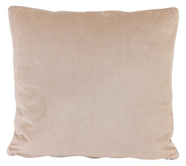 Béžovo růžový sametový čtvercový polštář Daloa - 50*50 cm - Light & Living