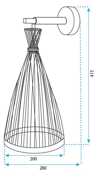 Toolight Nástěnné svítidlo BOHO APP1340-1W