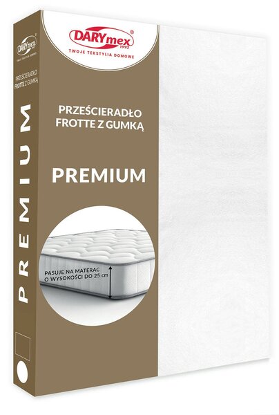 FROTÉ PROSTĚRADLO PREMIUM 90X200 CM BÍLÉ