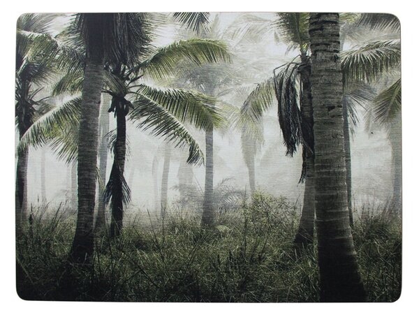 4k pevné korkové prostírání s palmami Jungle in Fog - 30*40*0,4cm